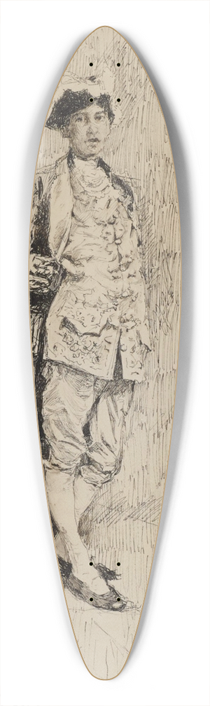 Robert Frederick Blum - Mr. G. McLaughlin 39.3 inch art pintail longboard deck