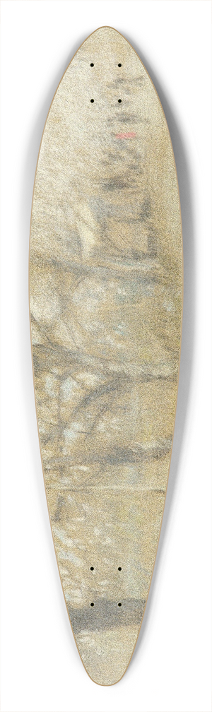 Robert Frederick Blum - Spring Landscape 39.3 inch art pintail longboard deck