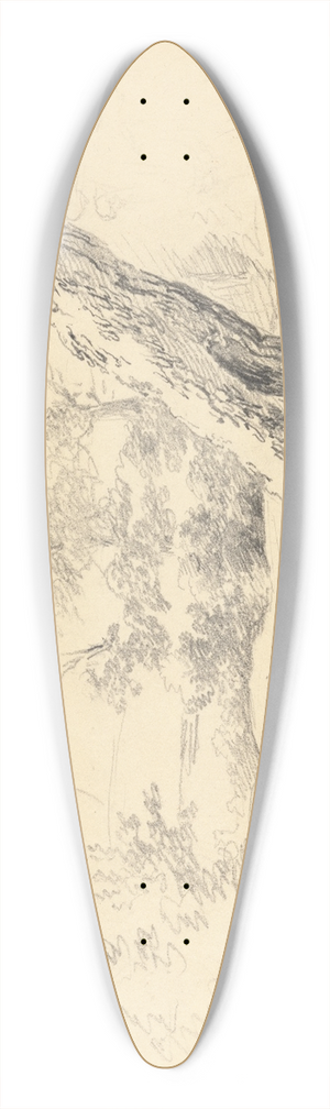 Robert Hills - Tree Study 39.3 inch art pintail longboard deck