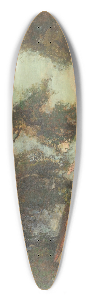 Robert Hope - A farmyard 39.3 inch art pintail longboard deck