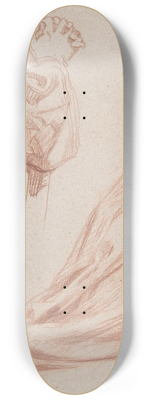 Alexandre Laemlein - Two Kneeling Figures 8.25 inch art skate deck