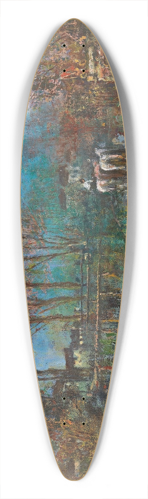 Robert Russ - Landschaft mit Pferdegruppe 39.3 inch art pintail longboard deck