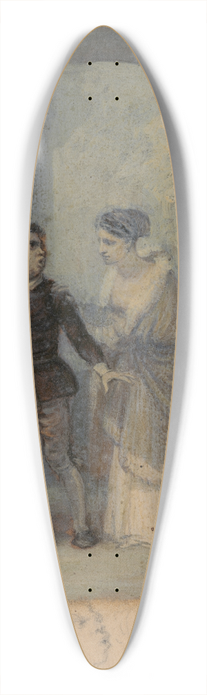 Robert Smirke - Katherina and Grumio 39.3 inch art pintail longboard deck