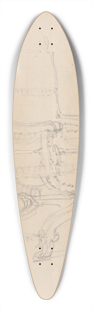 Robert Smirke - Study of a Chair 39.3 inch art pintail longboard deck