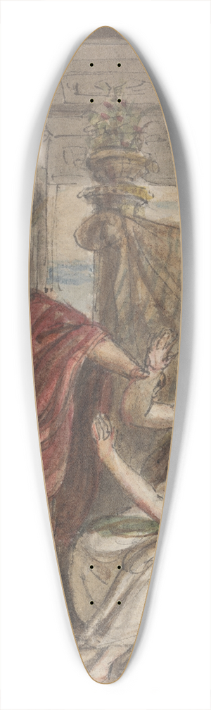 Robert Smirke - Study of a Soldier Attacking a Woman 39.3 inch art pintail longboard deck
