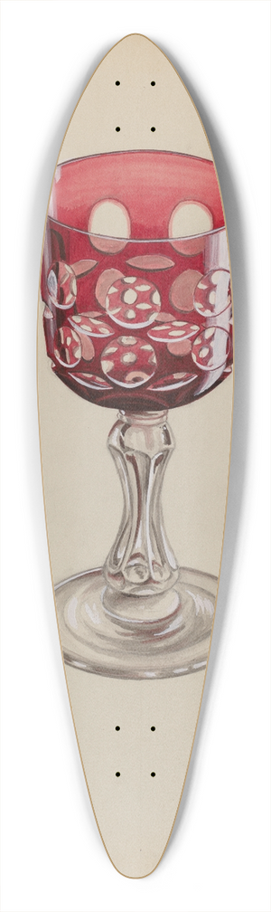 Robert Stewart - Ruby Case-Glass Goblet 39.3 inch art pintail longboard deck
