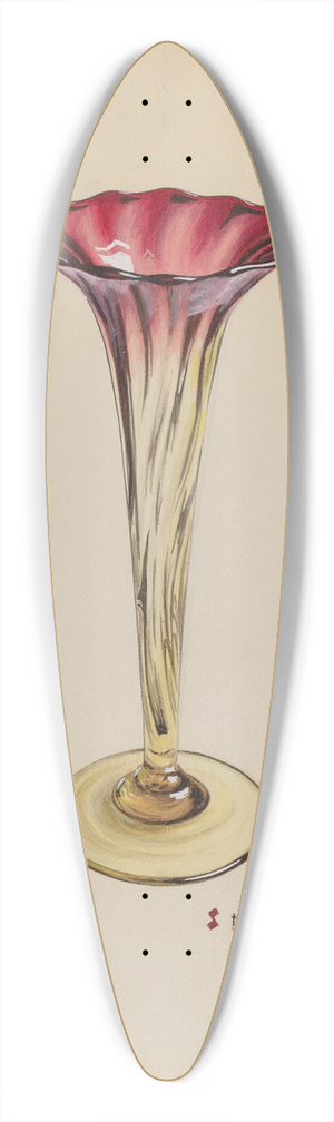 Robert Stewart - Vase (Morning Glory) 39.3 inch art pintail longboard deck