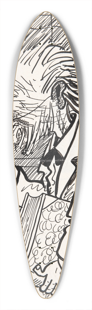 Robert Storm Petersen - Blad Til dagens Flue Ii 39.3 inch art pintail longboard deck