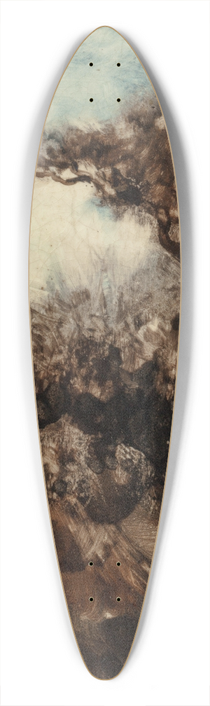 Robert Swain Gifford - Figure in Tree 39.3 inch art pintail longboard deck