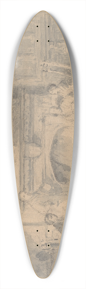 Robert Walter Weir - Study for The Bailey Family 39.3 inch art pintail longboard deck