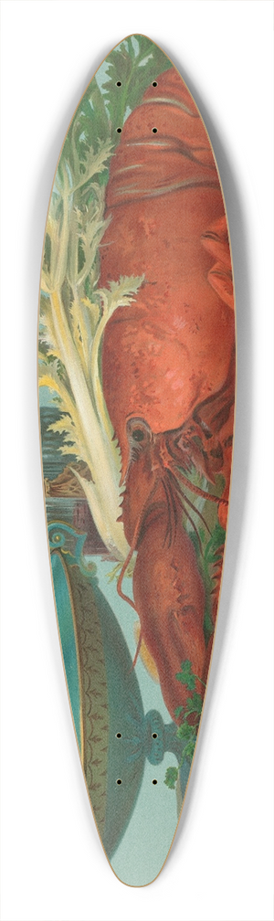 Robert Wilkie - Lobster, Eggs, Celery 39.3 inch art pintail longboard deck
