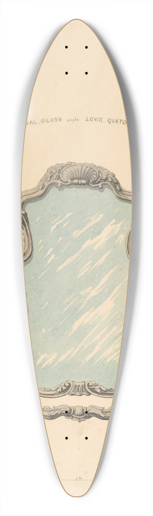 Robert William Hume - Design for Cheval Glass 39.3 inch art pintail longboard deck