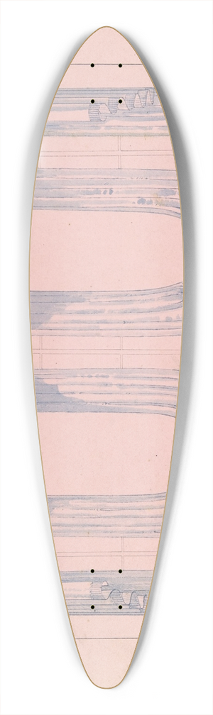 Robert William Hume - Design for Window drapery 39.3 inch art pintail longboard deck