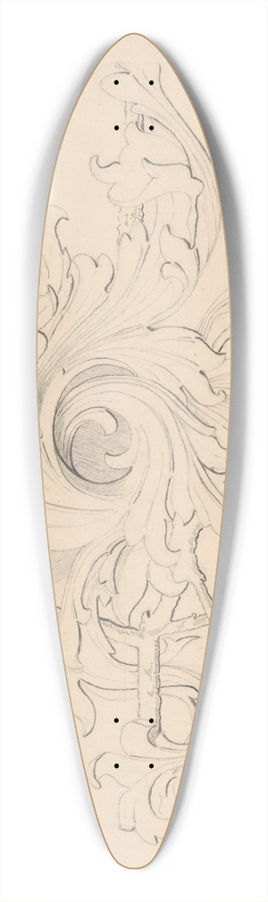Robert William Hume - Designs for borders and corners, acanthus 39.3 inch art pintail longboard deck