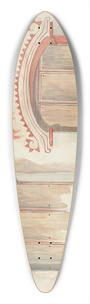 Robert W.R. Taylor - Restoration Drawing 39.3 inch art pintail longboard deck
