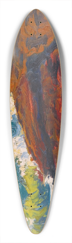 Roderic O'Conor - Seascape 39.3 inch art pintail longboard deck