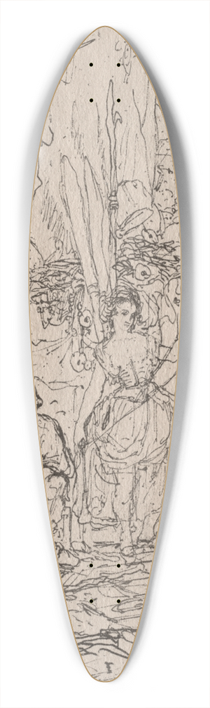 Rodolphe Bresdin - Spinners Interior 39.3 inch art pintail longboard deck