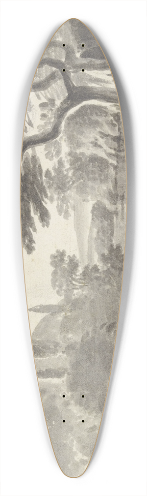Roelant Roghman - Waldlandschaft mit Wasserfall 39.3 inch art pintail longboard deck
