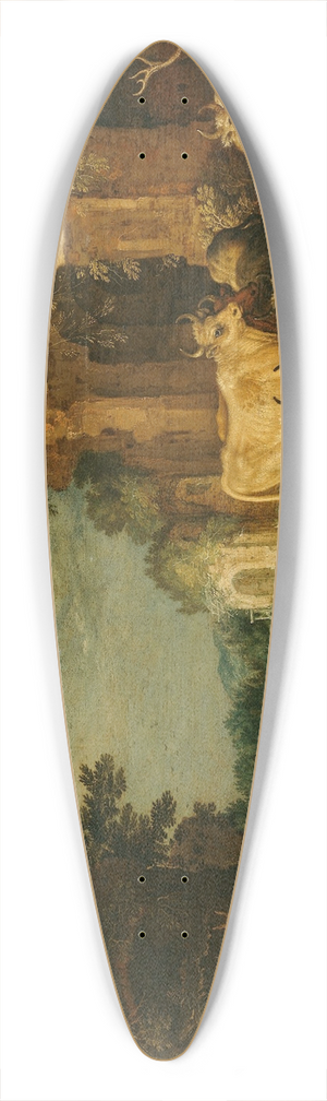 Roelant Savery - Landscape with ruins, cattle and deer 39.3 inch art pintail longboard deck