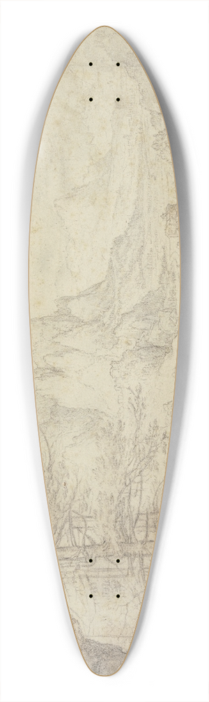 Roelant Savery - River Valley 39.3 inch art pintail longboard deck