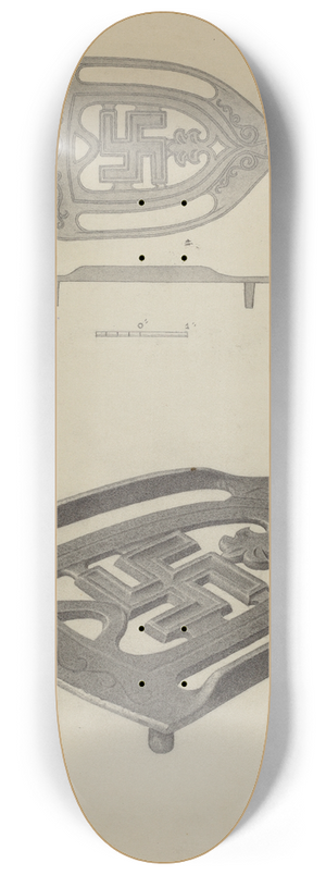 Gordon Sanborn - Pa. German Flat-iron Holder 8.25 inch art skate deck