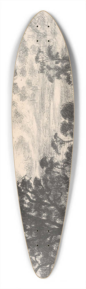 Roger Fry - Landscape with trees 39.3 inch art pintail longboard deck