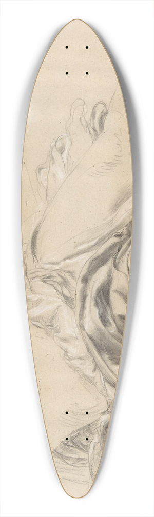 Romain Cazes - Study in Draperies 39.3 inch art pintail longboard deck