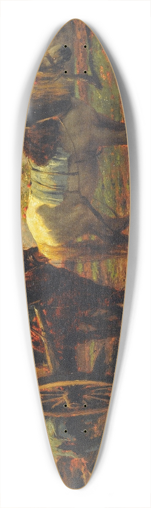 Rosa Bonheur - Two horses for a cart 39.3 inch art pintail longboard deck