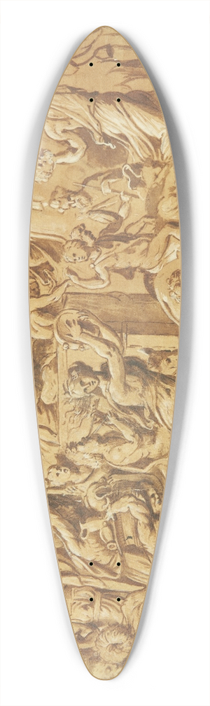 Rosso Fiorentino - Bacchus triumf 39.3 inch art pintail longboard deck