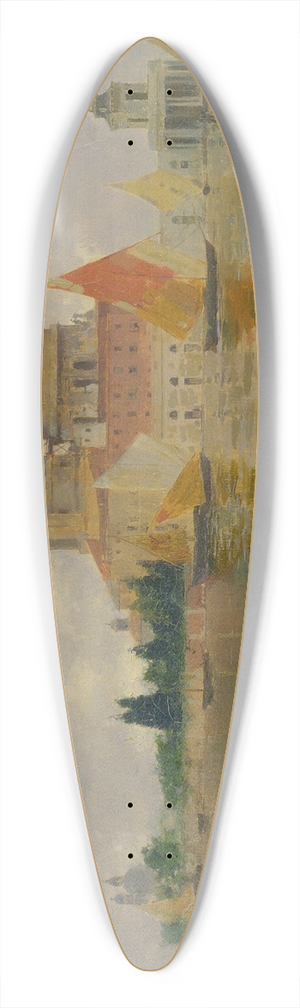 Rubens Santoro - Punta Della Dogana 39.3 inch art pintail longboard deck