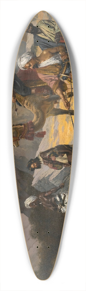 Rudolf Ernst - A Captive Tiger 39.3 inch art pintail longboard deck