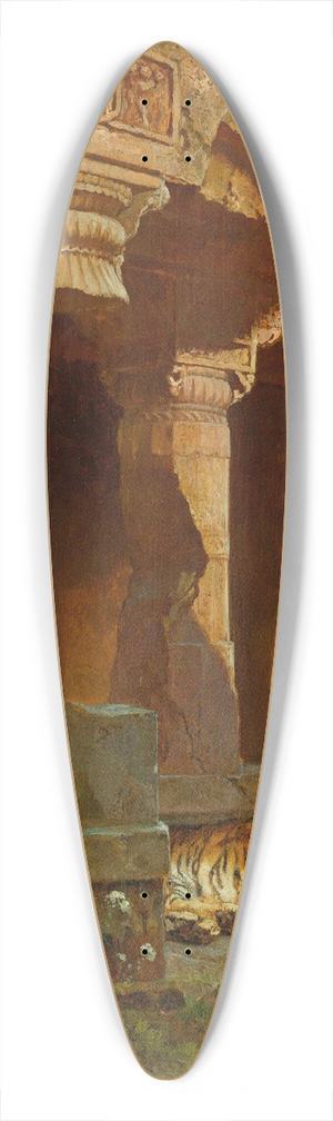 Rudolf Ernst - Tiger At Rest 39.3 inch art pintail longboard deck