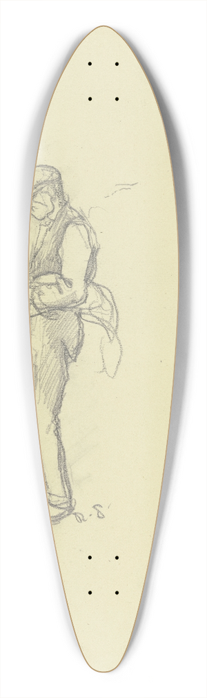 Rudolf Gudden - Ein Arbeiter aus der Groen Spinnerei von Edam 39.3 inch art pintail longboard deck