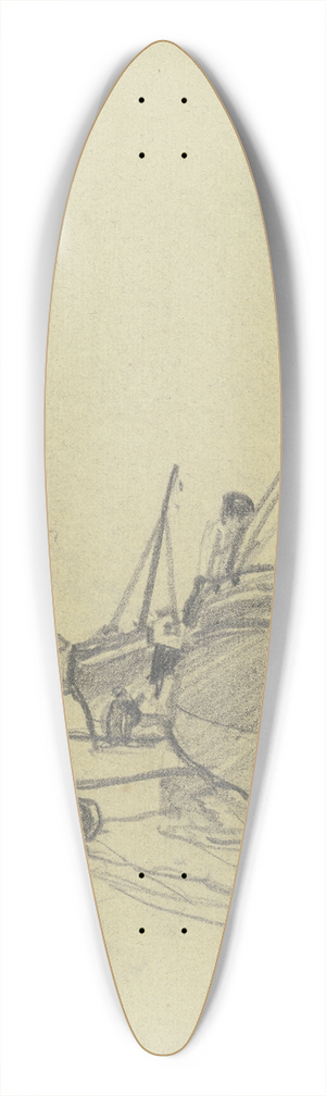 Rudolf Gudden - Stranded steamboat 39.3 inch art pintail longboard deck