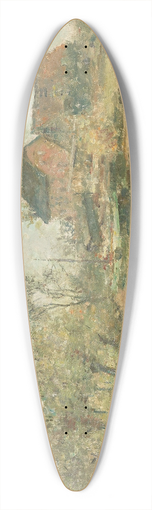 Rudolf Hckner - Bauerngehft mit Teich 39.3 inch art pintail longboard deck