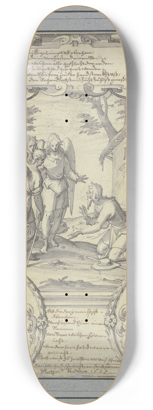 Gottfried Stadler - Abraham empfngt die drei Engel 8.25 inch art skate deck
