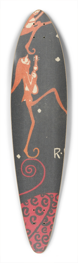 Rudolf Kalvach - Humorous Subject 39.3 inch art pintail longboard deck