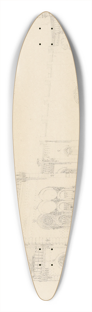 Rudolf von Alt - Das Arsenal 39.3 inch art pintail longboard deck