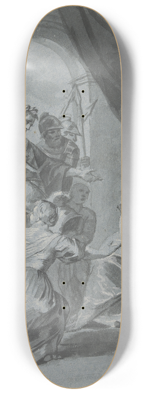 Gottlieb Welt - Octavian vor der verzweifelnden Kleopatra 8.25 inch art skate deck