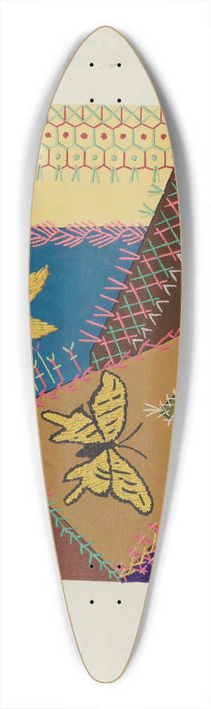 Ruth M. Barnes - Crazy Quilt (Section) 39.3 inch art pintail longboard deck