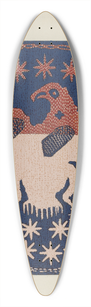 Ruth M. Barnes - Historic Coverlet 39.3 inch art pintail longboard deck
