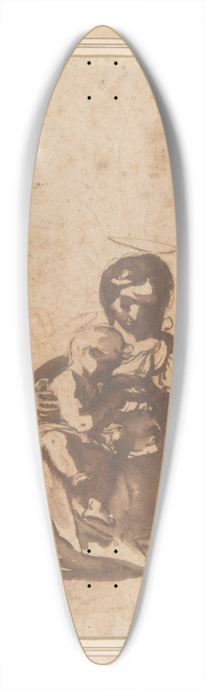 Rutilio Manetti - Studies for a Rest on the Flight into Egypt 39.3 inch art pintail longboard deck