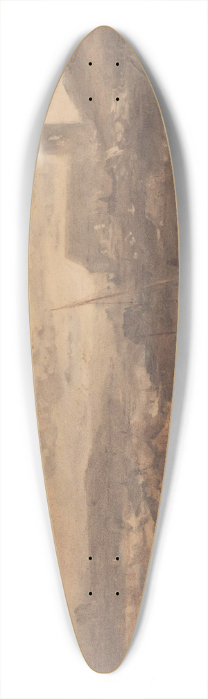 Salomon Leonardus Verveer - Landschap met kerk 39.3 inch art pintail longboard deck