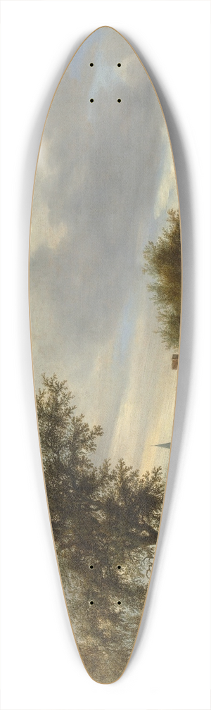 Salomon van Ruysdael - Ferry near Gorinchem 39.3 inch art pintail longboard deck