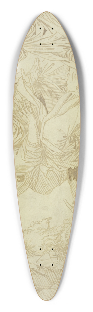 Salvator Rosa - Arguing philosphers 39.3 inch art pintail longboard deck