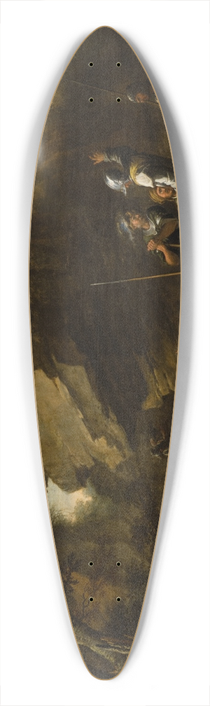 Salvator Rosa - Landscape with Armed Men 39.3 inch art pintail longboard deck
