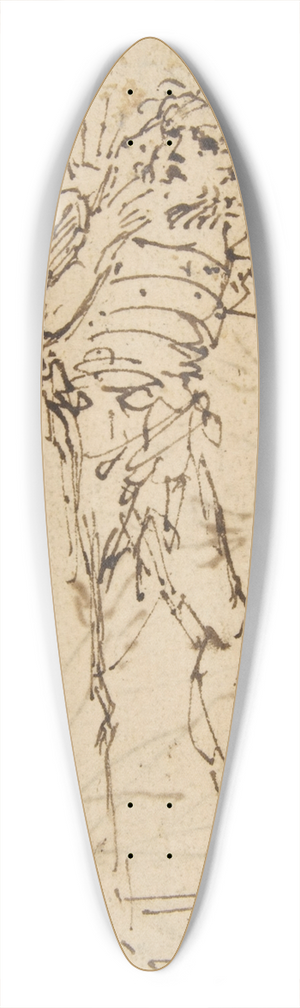 Salvator Rosa - Two Standing Men Gesticulating 39.3 inch art pintail longboard deck