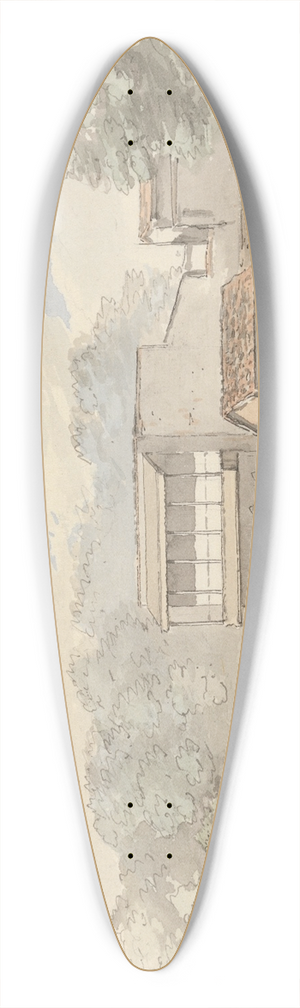 Samuel Davis - At Moorshedubad [Murshidabad] 39.3 inch art pintail longboard deck