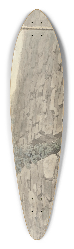 Samuel Davis - Cleft in a Formation of Rocks 39.3 inch art pintail longboard deck