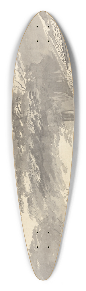 Samuel Davis - Sepoys resting under trees 39.3 inch art pintail longboard deck
